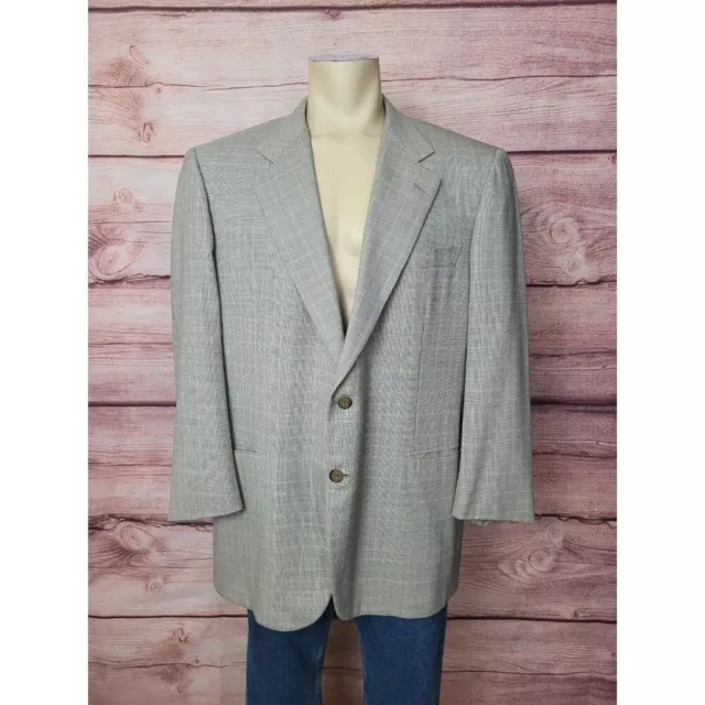 Brioni Men's Gray Plaid 100% Wool Coat Jacket PALATINO Size 46 Notch Neck 2