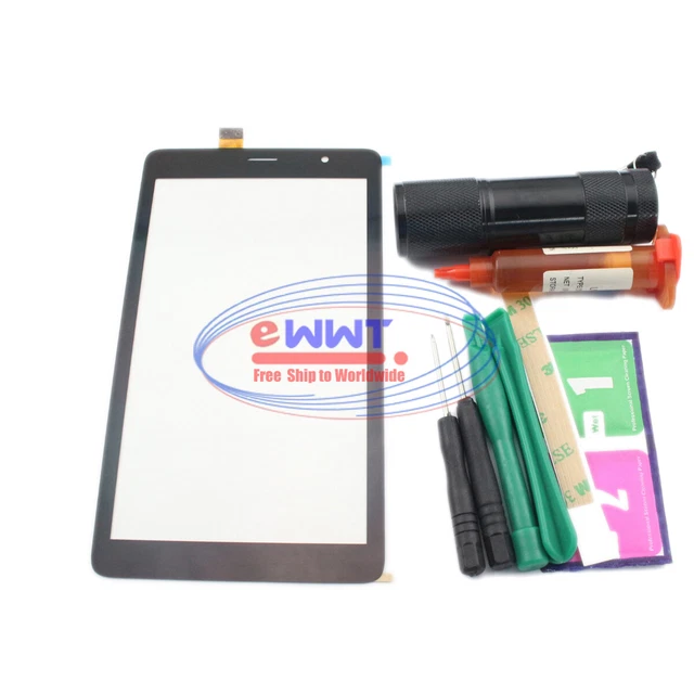 FREE SHIP for Alcatel 1T 7" Tab 9013T Black Touch Screen Digitizer +Glue XKLU962