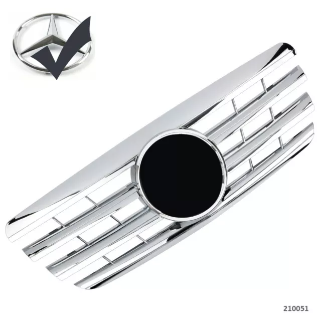 Calandre sport pour Mercedes W210 S210 E 1999-2002 chrome AMG LOOK