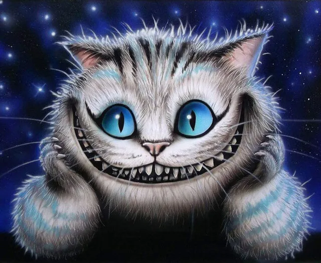 5D Full Diamond Painting Kits Cheshire Cat Disney DIY Decor Halloween Gift