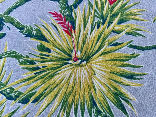 1940's Hawaiian Floral Motif POPS of FIREWORKS Barkcloth Vintage Fabric PILLOWS