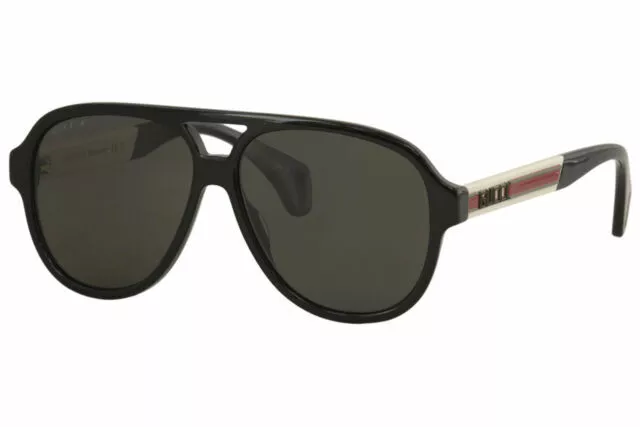 Gucci GG 0463 S 002 Black/White Polarized Sunglasses