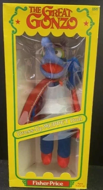 NIB 1982 Fisher-Price THE GREAT GONZO Dress Up Muppet Doll Jim Henson NEW