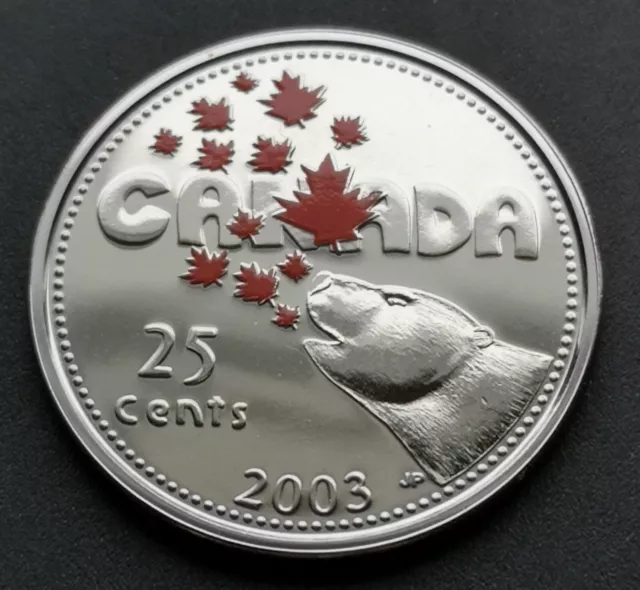 *** Canada  25  Cents  Coloured  2003  *** Canada  Day  ***