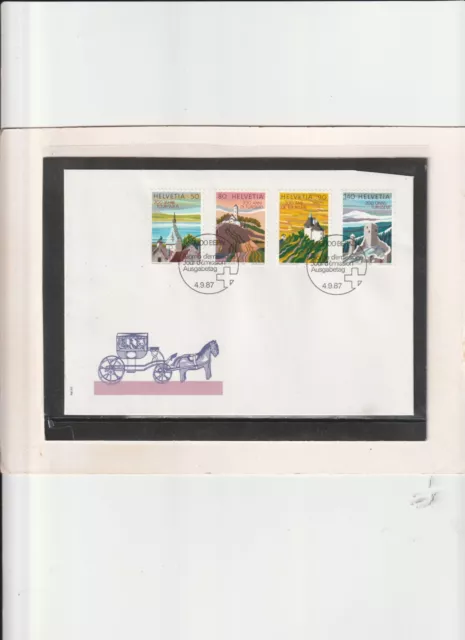 Schweiz-FDC Mi. Nr. 1354 - 1357 " 200 Jahre Tourismus " Bern 04.09.1987