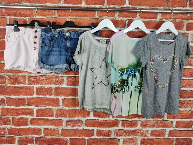 Girls Bundle Age 10-11 Years Next M&S Denim Shts Top T-Shirt Heart St Kids 146Cm