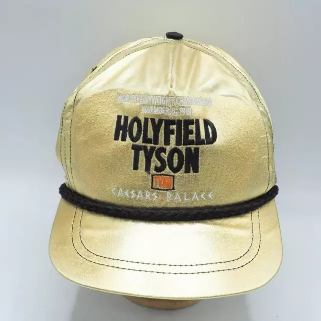 Cancelled Holyfield Tyson Caesars Palace Gold Satin Hat November 8th 1991