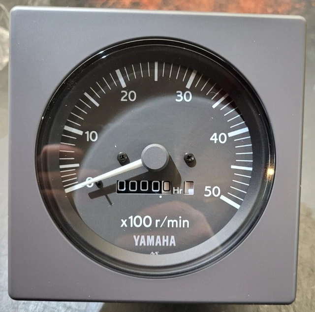 TACHOMETER REV COUNTER Hour Meter Gauge Clock 5"square Yamaha Diesel