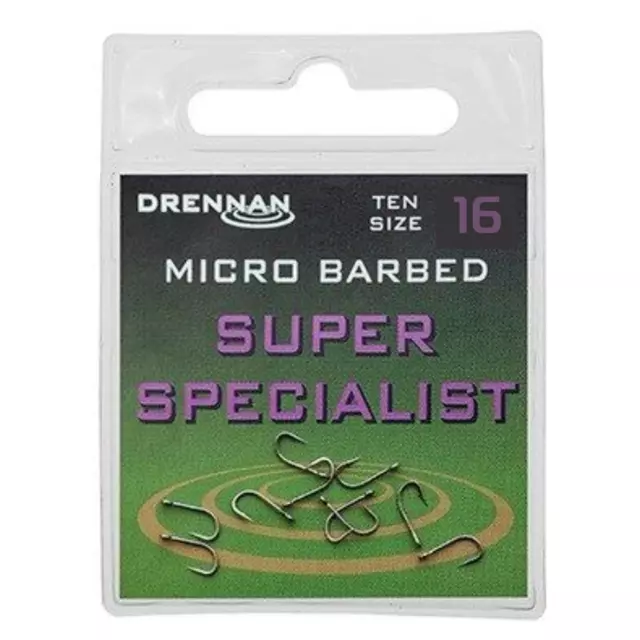 Drennan Super Specialist Micro Barbless Size 16