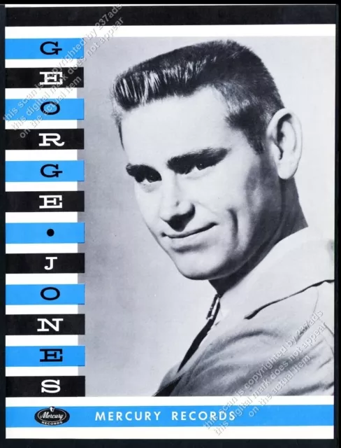 1960 George Jones photo Mercury Records vintage print ad