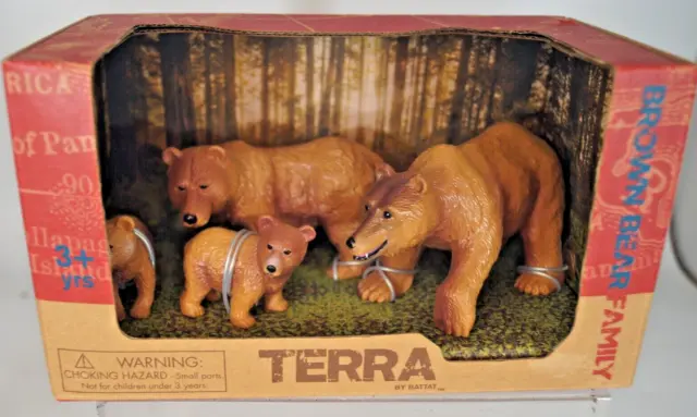 Battat Terra Brown Bear Family Animal Figures NIB