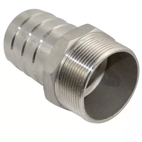 1.5" MALE NPT Thread Pipe Fitting to Barb Hose Tail End Connector Stainless 304