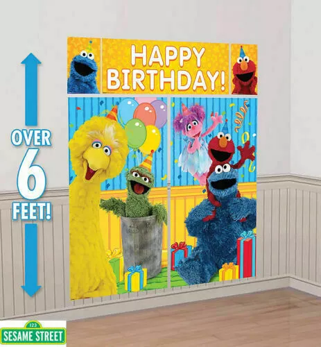 Sesame Street Party Supplies | Balloon, Scene Setter, Candles, Partyware & More! 2