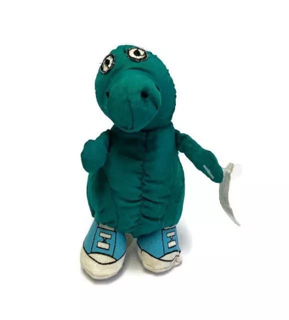 Stride Rite Dinosaur Promo Nylon Plush Trex Shoes Green Mini Stuffed Toy 1992