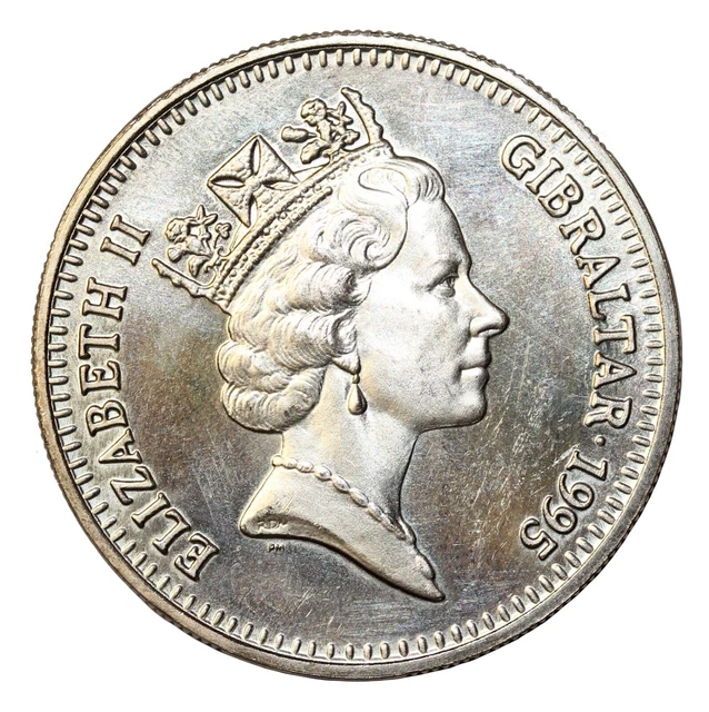 Gibraltar 1995 Commemorative 5 Pounds Death Of Admiral Nelson Queen Elizabeth