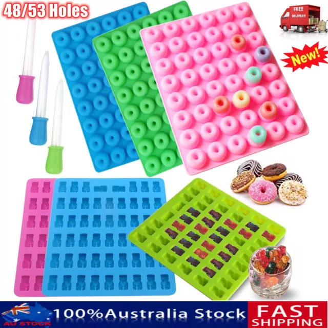 Silicone Gummy Chocolate Cookie Baking Mold Ice Cube Tray Cake Candy Jelly Mould