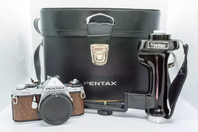 ***MINT*** Pentax ME SE Very rare in Brown. Comes with all original accessories 3