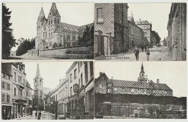 Belgique ARLON lot de 4 CPA grande rue l'athénée royale saint Donat sacré Coeur