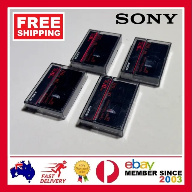 4 x SONY Mini DV Digital Video Cassette 60/90ME with Case (DVM60ME) EXCELLENT