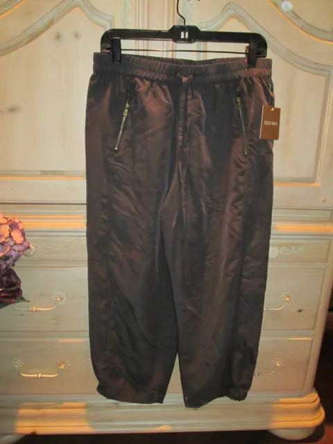 Ellen Tracy Rainforest Coll Bittersweet Brown Ankle Crop Pants Womens S Nwt