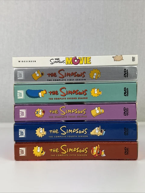 THE SIMPSONS THE Complete 1-5 + Movie Season DVD Collector's