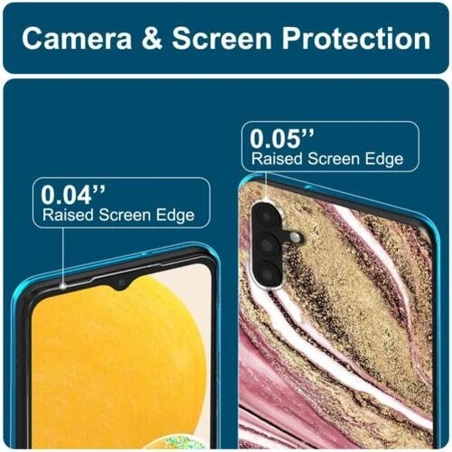 Coque pour Samsung Galaxy A13 5G A04s Étui Marbre Téléphone Portable en Silicone 3