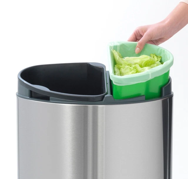 brabantia Ersatzteil 2x Einsatzeimer zum Twin bin 23+10 Liter halbrund