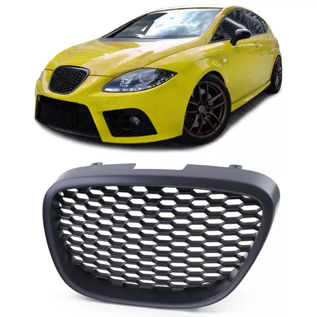 Kühlergrill Waben Grill RS Optik Schwarz für Seat Altea Toledo 5P Leon 1P 04-09