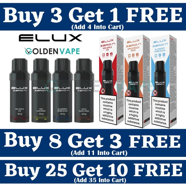 Elux Zero N Prefilled Disposable Pods for Zron N Kit | 2ml | 20mg | 600 Puff