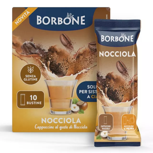 Caffè BORBONE NOCCIOLA Stick Solubili Adatto per sistema Cialde Senza Glutine