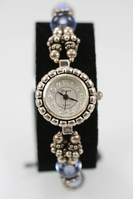 Montre Femme GENEVA Quartz – Bracelet Strass Et Perles, Motif Cœur Love, Neuf Avec étiquettes