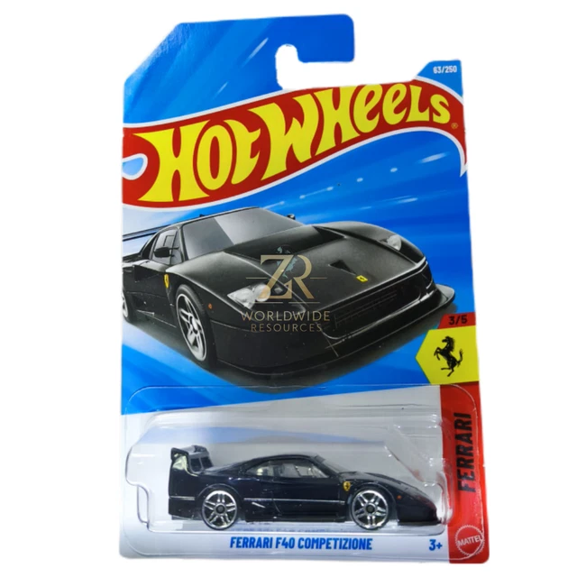 Lot De 2 Voitures Hot Wheels Ferrari F40 Competizione Noir 2026 - Boîtier C - Échelle 1:64