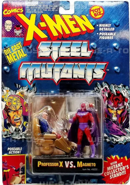 Marvel Comics X-Men Steel Mutants Professor X vs Magneto Action Figures Toy Biz