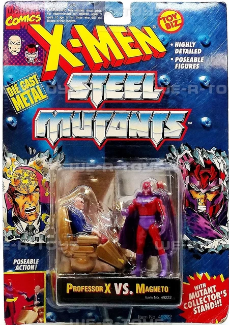 Marvel Comics X-Men Steel Mutants Professor X vs Magneto Action Figures Toy Biz