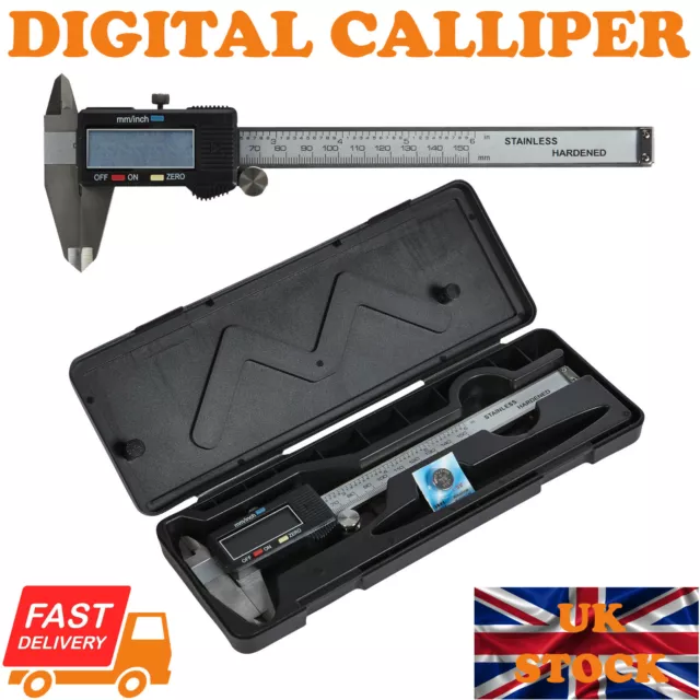 6 Inch Digital Vernier Caliper 150Mm Stainless Steel Micrometer Electronic Tool