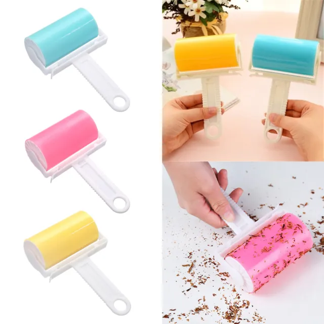 Washable Reusable Gel Lint Roller Clothes Remover Brush Pet Hair Dust Sofa Clean