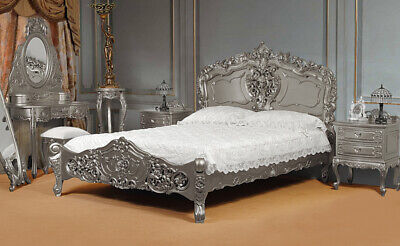 Silver 6ft Super King Rococo Bed with slats from manufacturer 78289 2