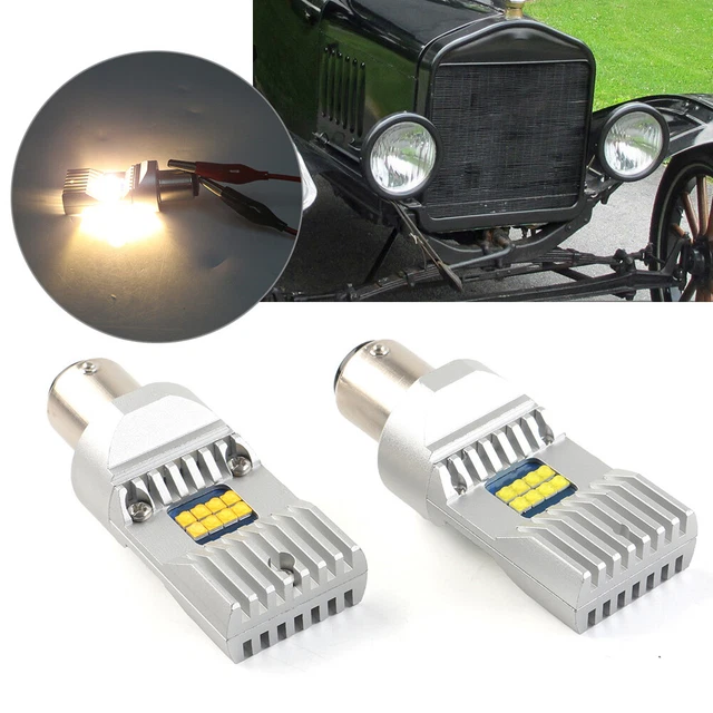 LED Headlight Bulb 6-Volt Or 12-Volt For Ford Model A Model T BA15D LED Headlight Bulb 6-Volt Or 12-Volt For Ford Model A Model T BA15D