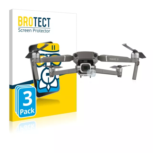 3x Protection Ecran Verre pour DJI Mavic 2 Pro / 2 (Lentille) Film Protecteur