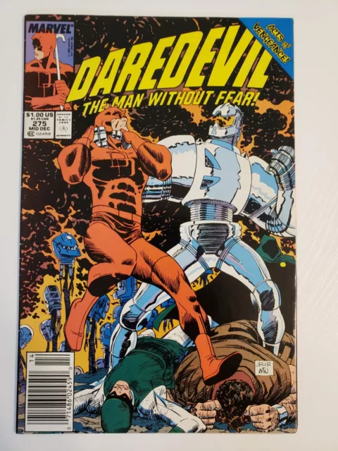 Daredevil #275 (Marvel Dec 1989) VF/NM 9.0/UP! John Romita Jr C/A. Williamson