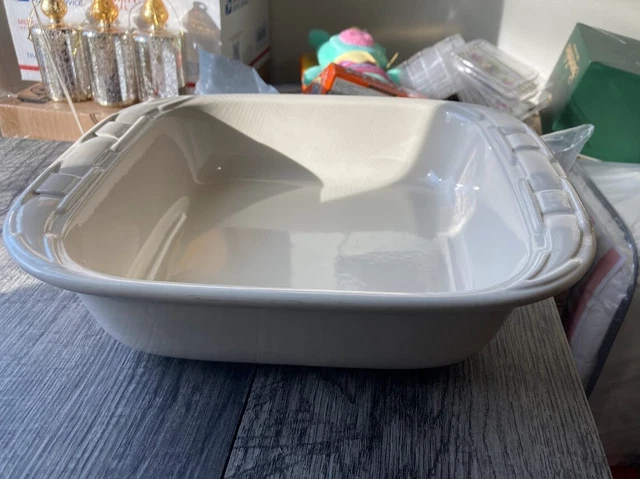 LONGABERGER Woven Traditions Pottery 8 X 8 X 2 Baking Casserole Dish LASAGNA