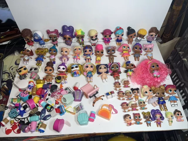 LOL L.O.L Surprise Dolls 114 Pieces Pets Lil Sisters Accessories Bulk Lot (27a)