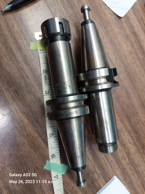Lyndex BT30 ER11 Collet Chuck 3in. Projection B3017-0016 TOOL HOLDER +PULL STUDS