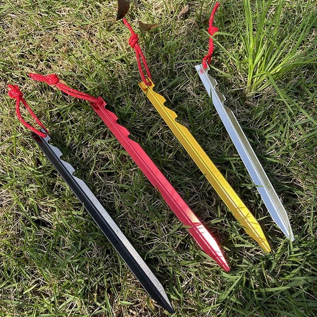 ThousWinds piquets de tente en alliage de titane haute résistance, clou de tente de Camping en plein air, auvent robuste, piquet de tente en titane 20/25/30 cm  18