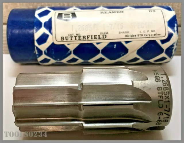 Butterfield 1.2685 Double-Cut Shell STEP Reamer 1-7/16" OAL HSG8 10-Flute