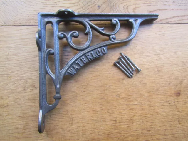 Iron shelf bracket Cast iron Rustic Vintage old style Shelf Support Book Bracket