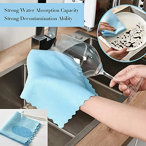 Nanoscale Cleaning Cloth Streak Free Miracle Cleaning Cloths for Window 20Pcs... 2
