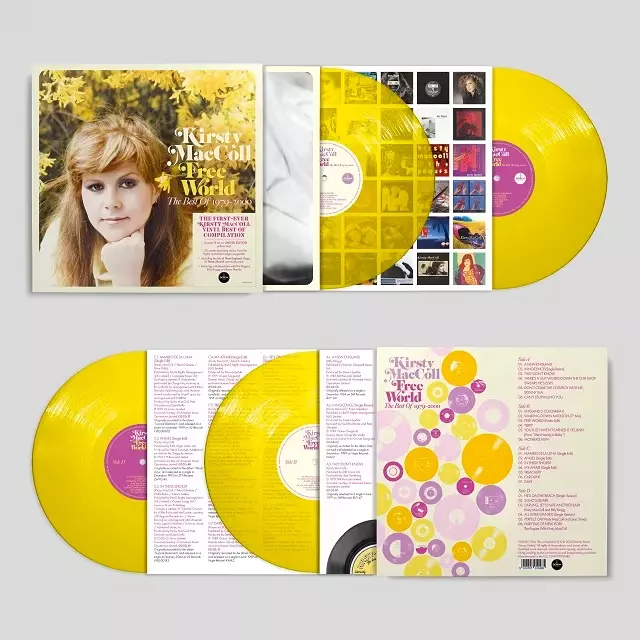 Kirsty MacColl Free World The Best of 1979-2000 Double Yellow Vinyl LP BNAS