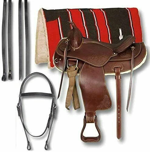 Tachuela de silla de montar de caballo para adultos Western Pleasure Trail...