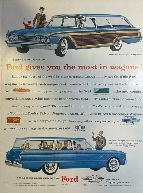 1960 Advertisement Ford Station Wagon Falcon Wagon Country Squire Wagon
